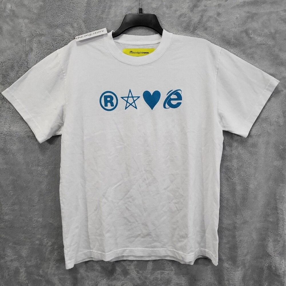 Midnight Rave X Shane Gonzales 'Digital XTC' White Tee Shirt  Sz XL NWOT